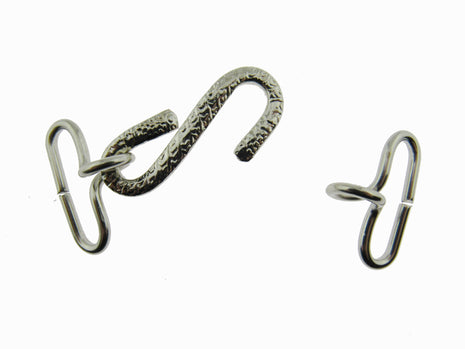 Snake Belt Buckles - Silver Colour "S" Shape - 25mm Insert for Elastic - ThreadandTrimmings
