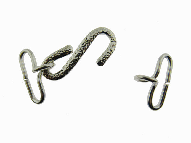 Snake Belt Buckles - Silver Colour "S" Shape - 25mm Insert for Elastic - ThreadandTrimmings