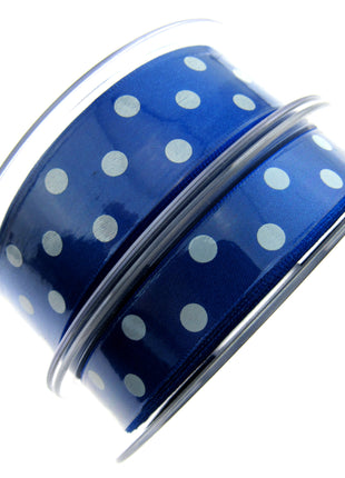Spotty Satin Polka Dot Ribbon by Berrisford's - 3m Length - 15mm or 25mm - ThreadandTrimmings