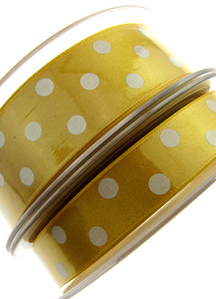 Spotty Satin Polka Dot Ribbon by Berisford's From The Essentials Range - 25mm - ThreadandTrimmings