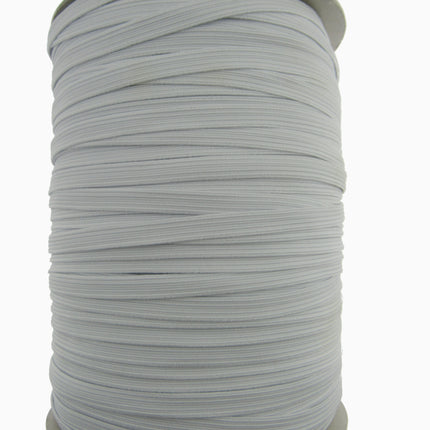 Flat Cord Elastic 3mm to 12mm Black and White 5m 10m 25m