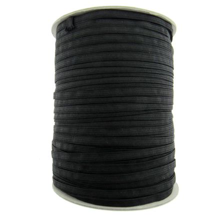 Flat Cord Elastic 3mm to 12mm Black and White 5m 10m 25m