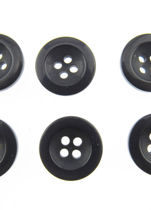 Round Trouser Buttons with Four Holes 18mm (11/16") 7 Colours Available P102 - ThreadandTrimmings