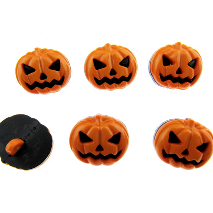 Halloween Buttons Pumpkin Spooky Costumes Craft Novelty Shank Back Pack of 6
