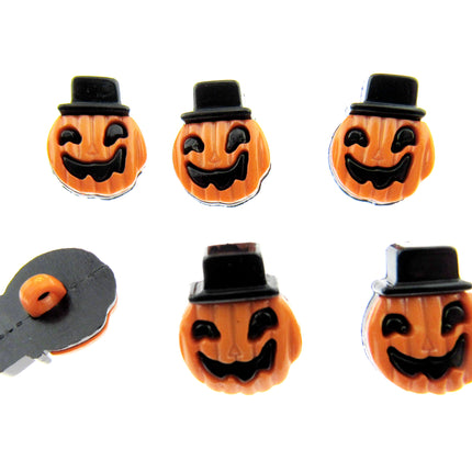 Halloween Buttons Pumpkin Spooky Costumes Craft Novelty Shank Back Pack of 6