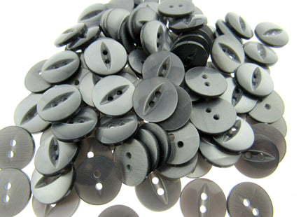 Round Fisheye Buttons Polyester 2-Hole Knitwear Sewing Craft Value Pack CFISH - ThreadandTrimmings