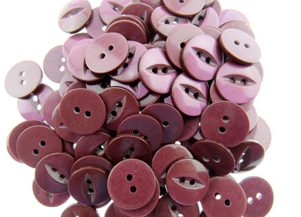 Round Fisheye Buttons Polyester 2-Hole Knitwear Sewing Craft Value Pack CFISH - ThreadandTrimmings