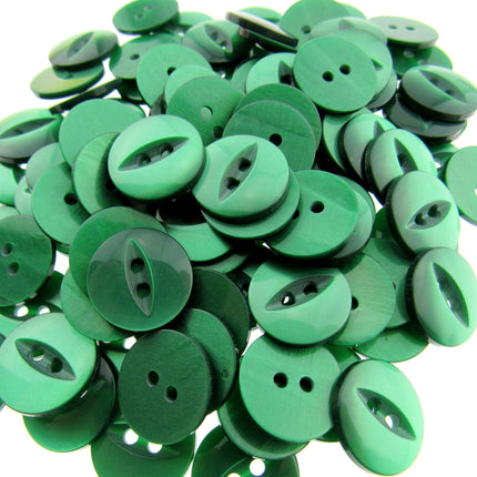Round Fisheye Buttons Polyester 2-Hole Knitwear Sewing Craft Value Pack CFISH