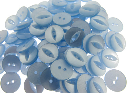 Round Fisheye Buttons Polyester 2-Hole Knitwear Sewing Craft Value Pack CFISH - ThreadandTrimmings