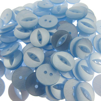 Round Fisheye Buttons Polyester 2-Hole Knitwear Sewing Craft Value Pack CFISH