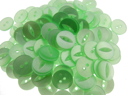 Round Fisheye Buttons Polyester 2-Hole Knitwear Sewing Craft Value Pack CFISH - ThreadandTrimmings