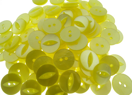 Round Fisheye Buttons Polyester 2-Hole Knitwear Sewing Craft Value Pack CFISH - ThreadandTrimmings