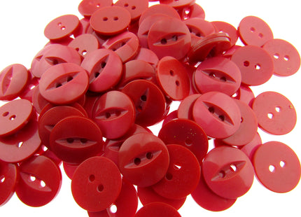 Round Fisheye Buttons Polyester 2-Hole Knitwear Sewing Craft Value Pack CFISH - ThreadandTrimmings