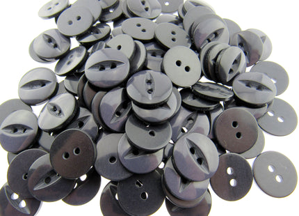 Round Fisheye Buttons Polyester 2-Hole Knitwear Sewing Craft Value Pack CFISH - ThreadandTrimmings