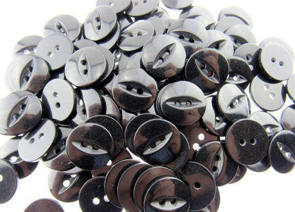 Round Fisheye Buttons Polyester 2-Hole Knitwear Sewing Craft Value Pack CFISH - ThreadandTrimmings