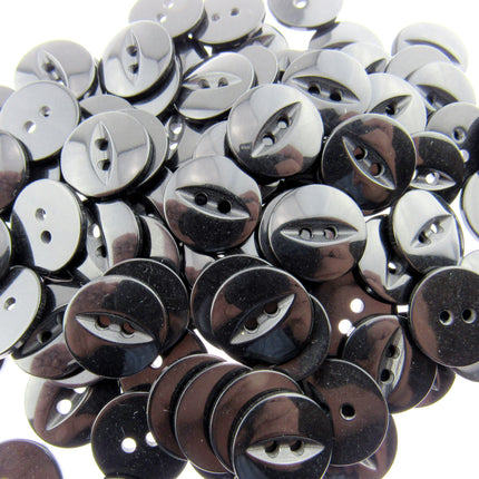 Round Fisheye Buttons Polyester 2-Hole Knitwear Sewing Craft Value Pack CFISH