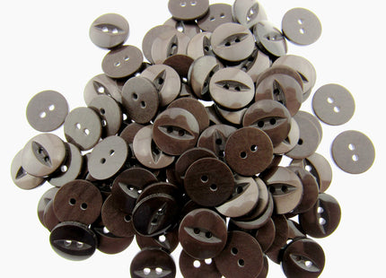 Round Fisheye Buttons Polyester 2-Hole Knitwear Sewing Craft Value Pack CFISH - ThreadandTrimmings