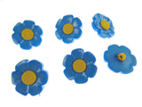 Round Flower Buttons - Daisy, Poppy, Forget Me Not & Sunflower Buttons 18mm/21mm