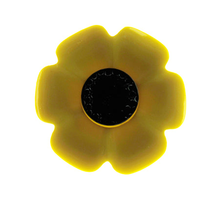Round Flower Buttons Daisy Poppy Forget Me Not & Sunflower Buttons 18mm/21mm - ThreadandTrimmings