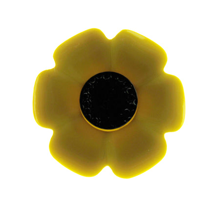 Round Flower Buttons Daisy Poppy Forget Me Not & Sunflower Buttons 18mm/21mm - ThreadandTrimmings