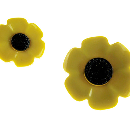 Round Flower Buttons Daisy Poppy Forget Me Not & Sunflower Buttons 18mm/21mm - ThreadandTrimmings