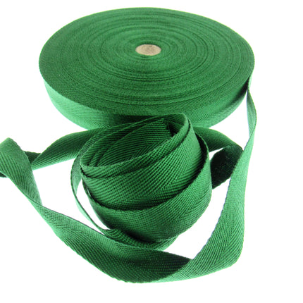 Soft Cotton Rich Webbing With Herringbone Weave -25mm Apron Tape For Bag Making - ThreadandTrimmings