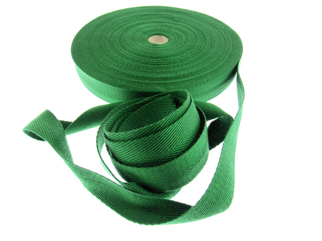 Soft Cotton Rich Webbing With Herringbone Weave -25mm Apron Tape For Bag Making - ThreadandTrimmings