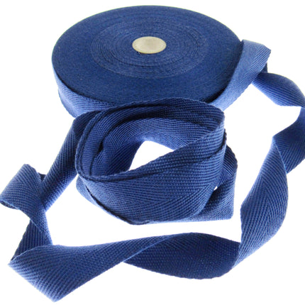 Soft Cotton Rich Webbing With Herringbone Weave -25mm Apron Tape For Bag Making - ThreadandTrimmings