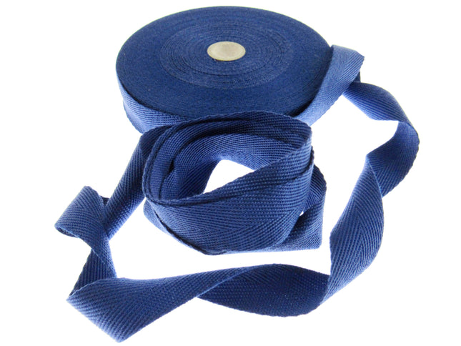Soft Cotton Rich Webbing With Herringbone Weave -25mm Apron Tape For Bag Making - ThreadandTrimmings
