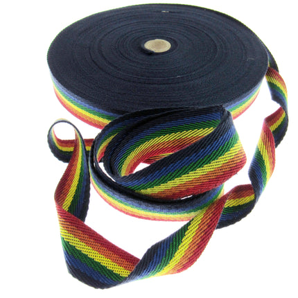 Soft Cotton Rich Webbing With Herringbone Weave -25mm Apron Tape For Bag Making - ThreadandTrimmings