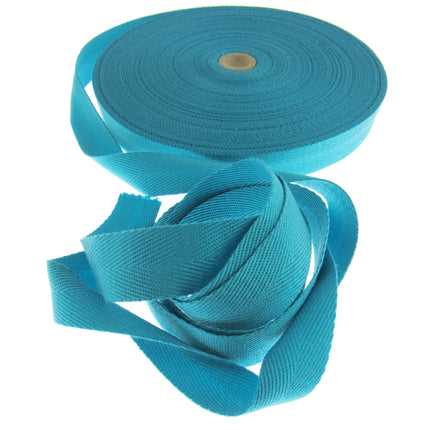 Soft Cotton Rich Webbing With Herringbone Weave -25mm Apron Tape For Bag Making - ThreadandTrimmings