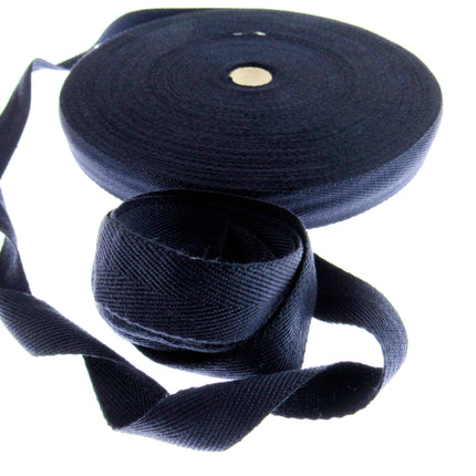 Soft Cotton Rich Webbing With Herringbone Weave -25mm Apron Tape For Bag Making - ThreadandTrimmings