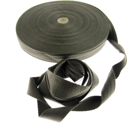 Soft Cotton Rich Webbing With Herringbone Weave -25mm Apron Tape For Bag Making - ThreadandTrimmings