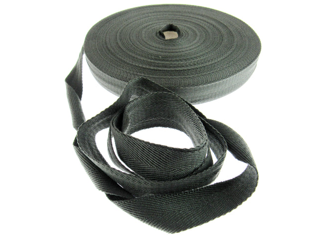 Soft Cotton Rich Webbing With Herringbone Weave -25mm Apron Tape For Bag Making - ThreadandTrimmings