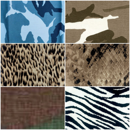 Iron-on Mending Repair Patch Fabric by Marbet - Snake Leopard Zebra -40cm x 15cm - ThreadandTrimmings