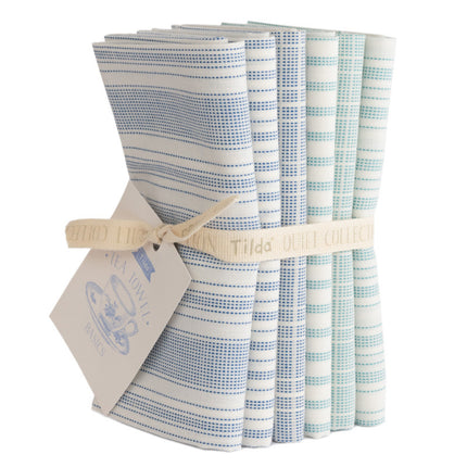 Tilda Woven Tea Towel Fat Quarters Bundle of 6 Premium Cotton Fabric Pieces