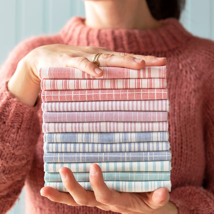 Tilda Woven Tea Towel Fat Quarters Bundle of 6 Premium Cotton Fabric Pieces