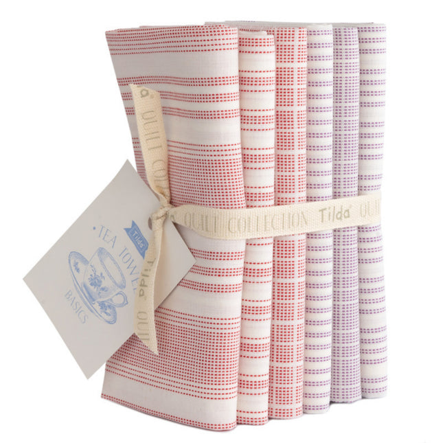 Tilda Woven Tea Towel Fat Quarters Bundle of 6 50x55cm