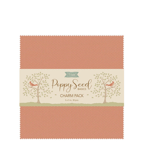 Tilda Poppy Seed Charm Pack 30 Pre Cut 5in Cotton Fabric Squares Patchwork - ThreadandTrimmings
