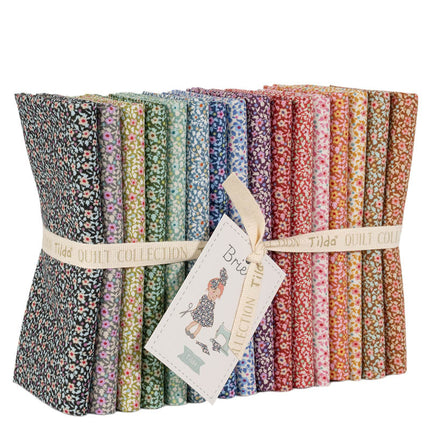 Tilda Brie Basics Fat Quarters Bundle of 16 Premium Cotton Quilting Fabric