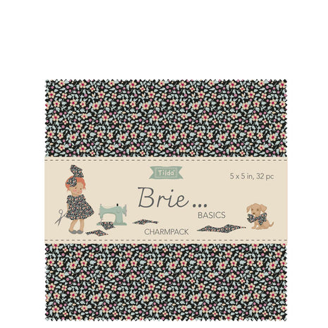 Tilda Brie Basics Charm Pack 32 Pre Cut 5in Cotton Fabric Squares Patchwork - ThreadandTrimmings