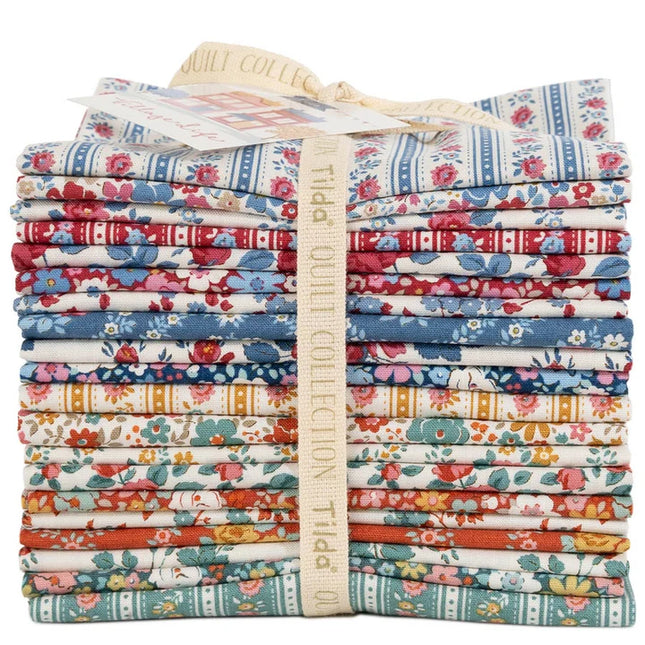 Tilda Village Life Fat Quarter Bundle 20 Designs Cotton Quilting Fabric 50cm