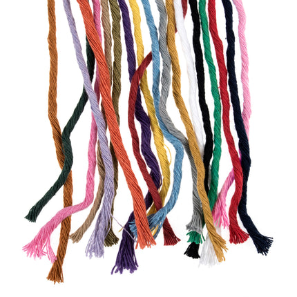 Macramé Cotton Cord - 87m x 4mm - 0.5kg Rolls - 20 Colours Available TMC4