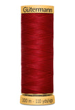 Gutermann Natural Cotton Thread 80 Cols 100m 100% Mercerised Cotton