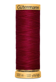 Gutermann Natural Cotton Thread 80 Cols 100m 100% Mercerised Cotton