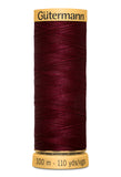 Gutermann Natural Cotton Thread 80 Cols 100m 100% Mercerised Cotton