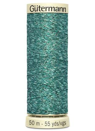 Gutermann Metallic Effect Sewing Thread 50m Reels Lurex Thread 12 Colours - ThreadandTrimmings