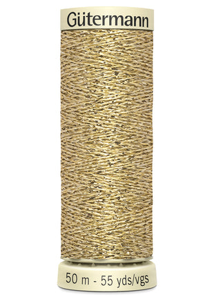 Gutermann Metallic Effect Sewing Thread 50m Reels Lurex Thread 12 Colours - ThreadandTrimmings