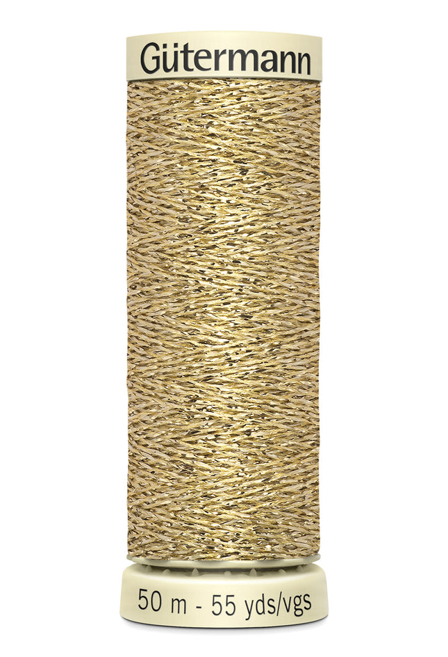 Gutermann Metallic Effect Sewing Thread 50m Reels Lurex Thread 12 Colours - ThreadandTrimmings