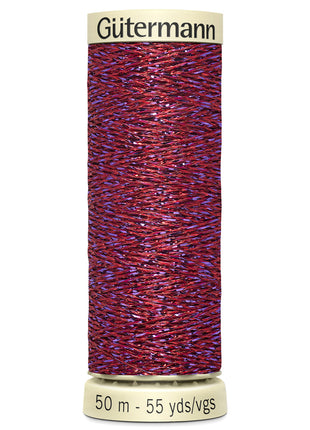 Gutermann Metallic Effect Sewing Thread 50m Reels Lurex Thread 12 Colours - ThreadandTrimmings